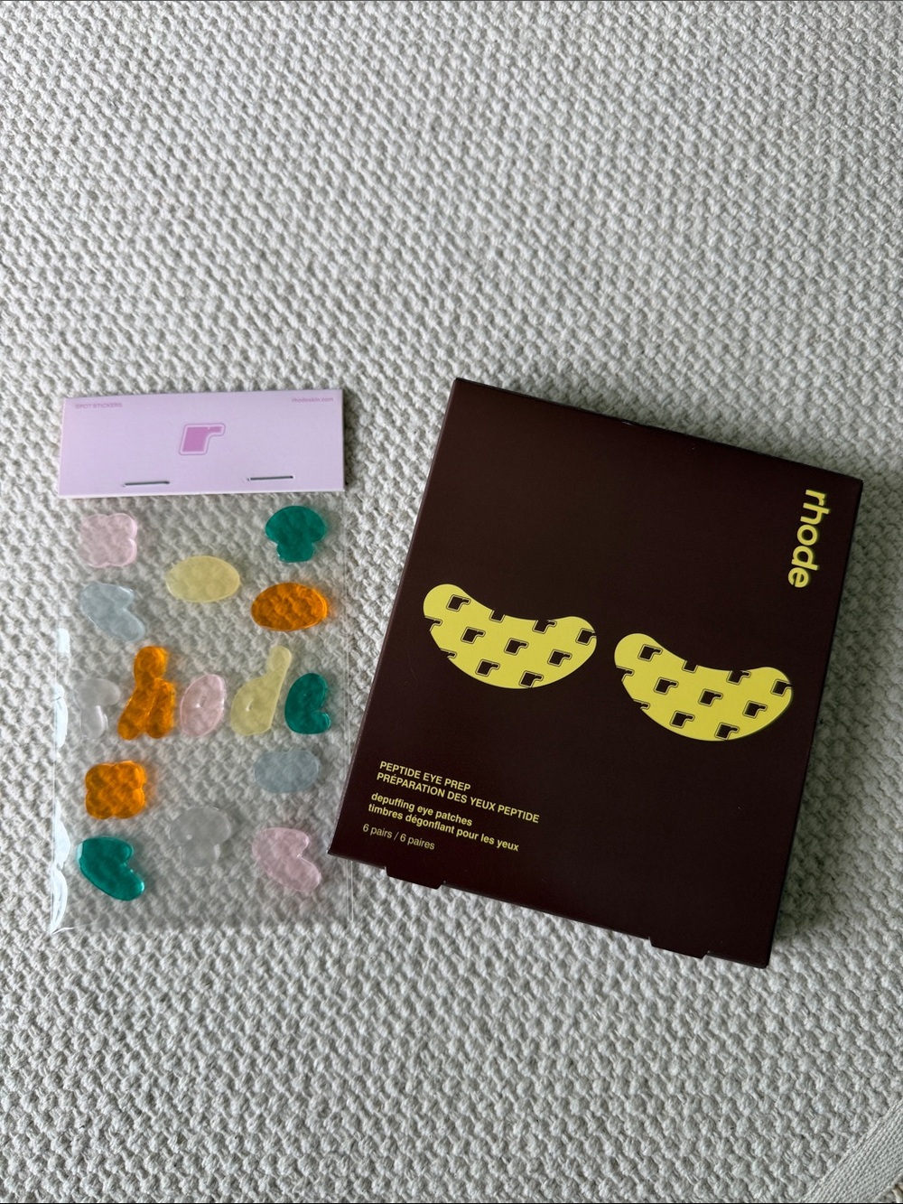 Rhode x The Biebers limited edition banana peptide eye prep patches - sold out